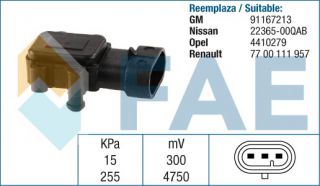 Датчик давления воздуха Кенго 1.5Dci. Fae FAE15023 ― Renault Kangoo