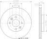 Тормозной диск передний Рено Кенго 1997-2008 (диаметр 259x20.6мм)  I  RoadHouse 6144.10 (Испания)